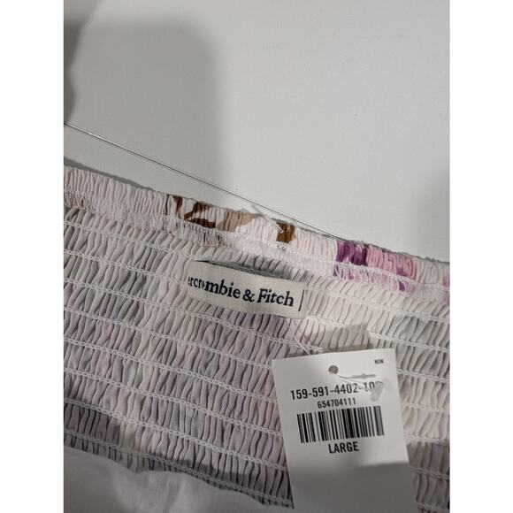 Abercrombie & Fitch Dress Womens Large Purple Emerson Puff Sleeve Midi NWT - Picture 5 of 11